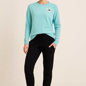 The North Face Blue Crew Neck Sweatshirt Medium Cotton Blend Classic